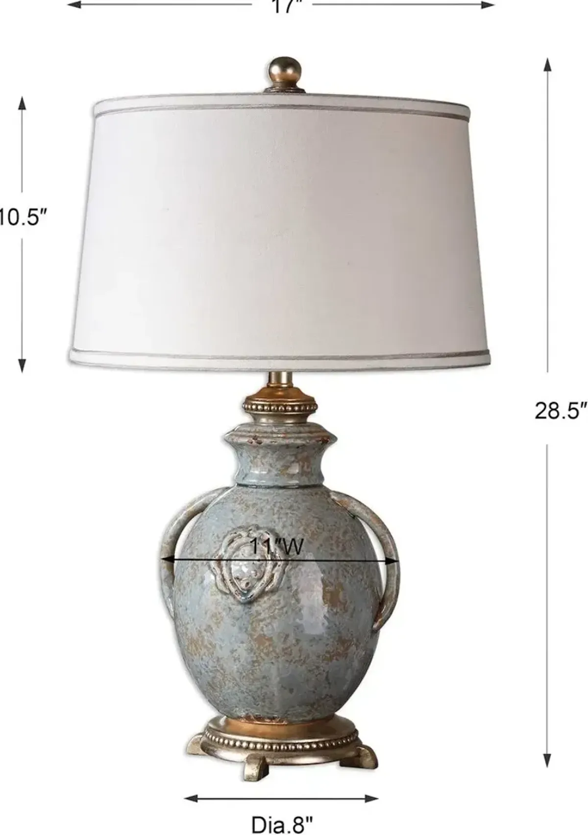 Uttermost Cancello Blue Table Lamp