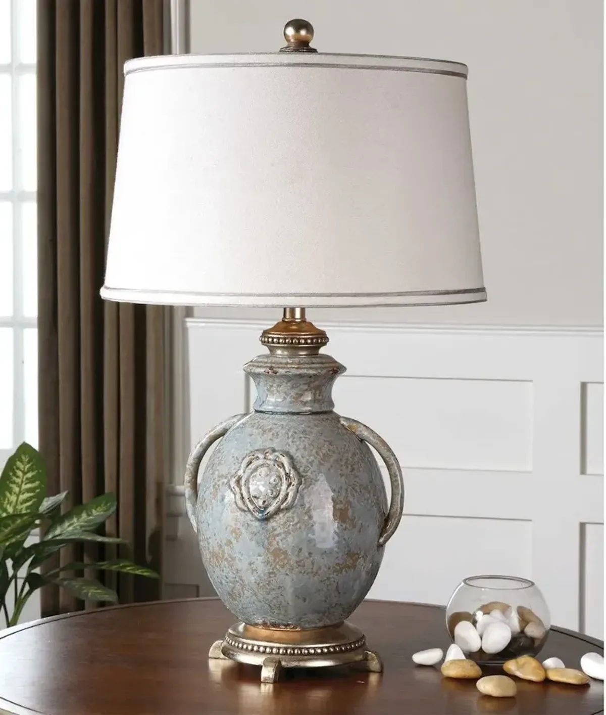 Uttermost Cancello Blue Table Lamp