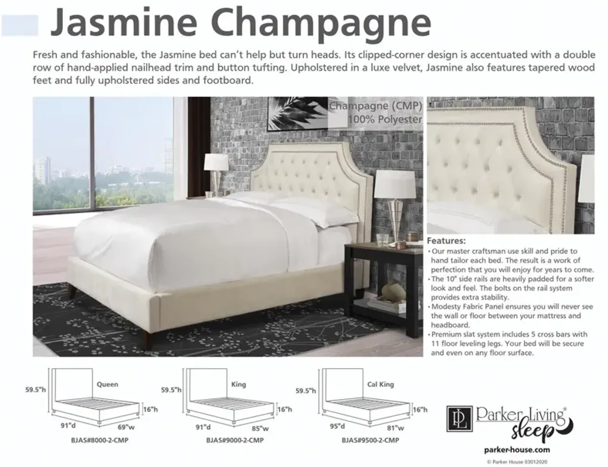 Parker House Jasmine Collection Champagne Natural Queen Headboard