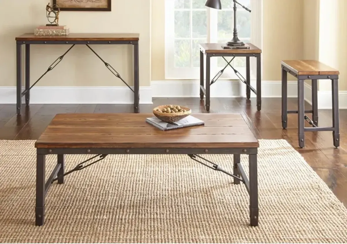 3-Piece Ashford Cocktail & 2 Chairside End Tables