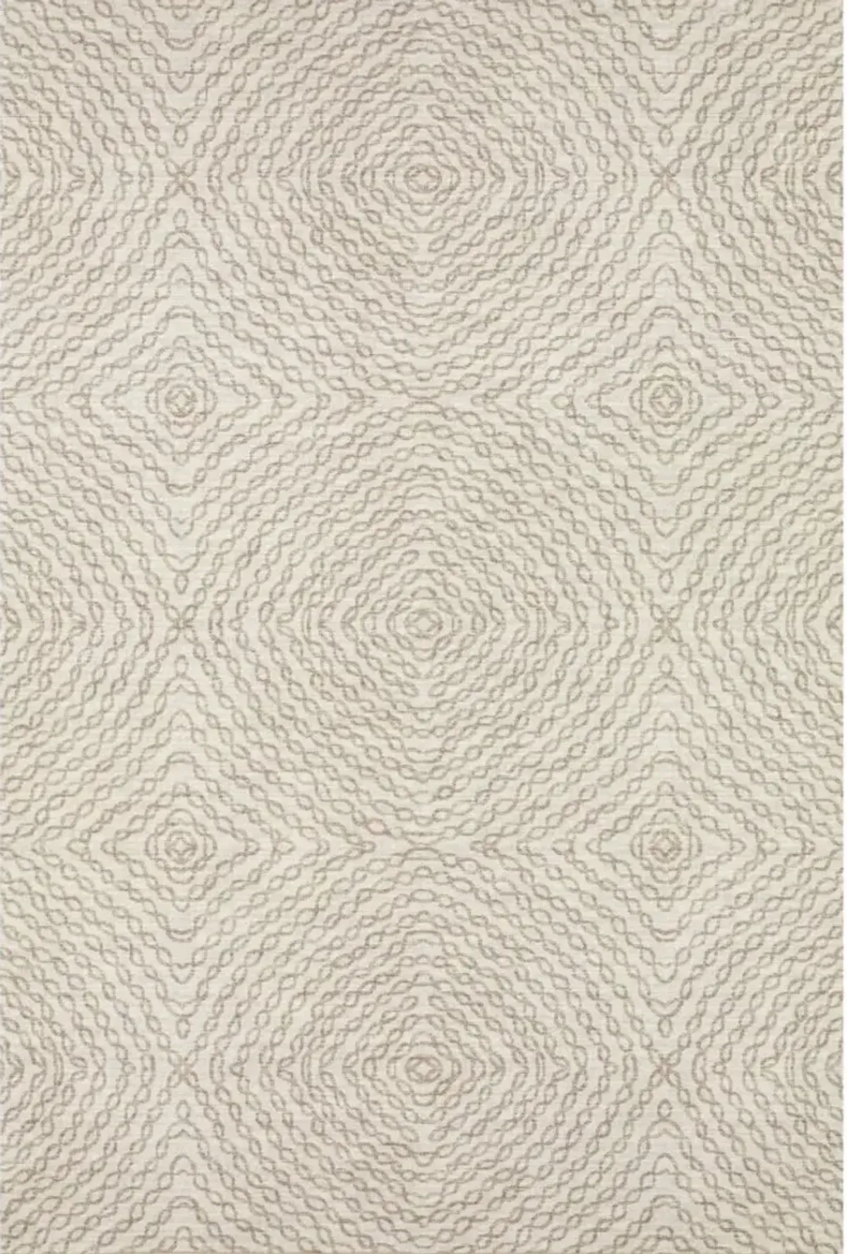 Dalyn Nature-Inspired Ripple Pattern Brisbane 5'X8' Area Rug in Neutral Tones