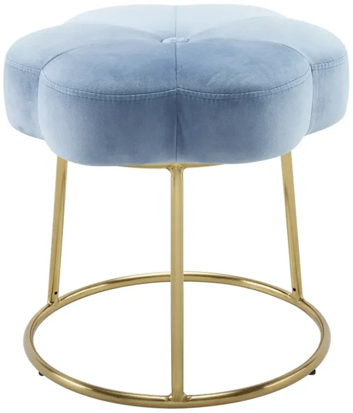 Linon Seraphina Blue Accent Vanity Stool