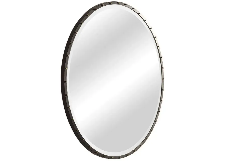 BENEDO BLACK ROUND MIRROR