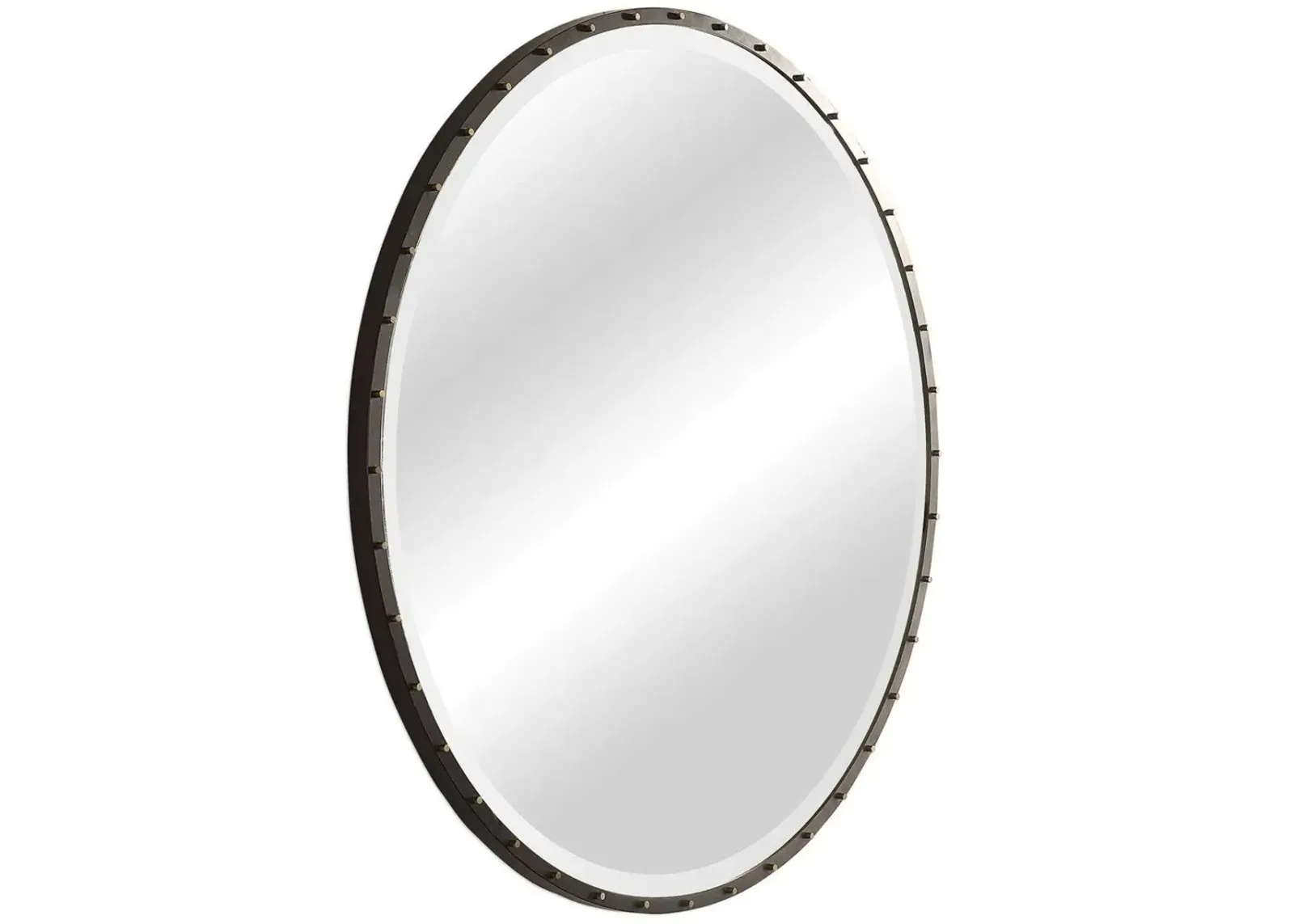 Uttermost Benedo Black Round Mirror