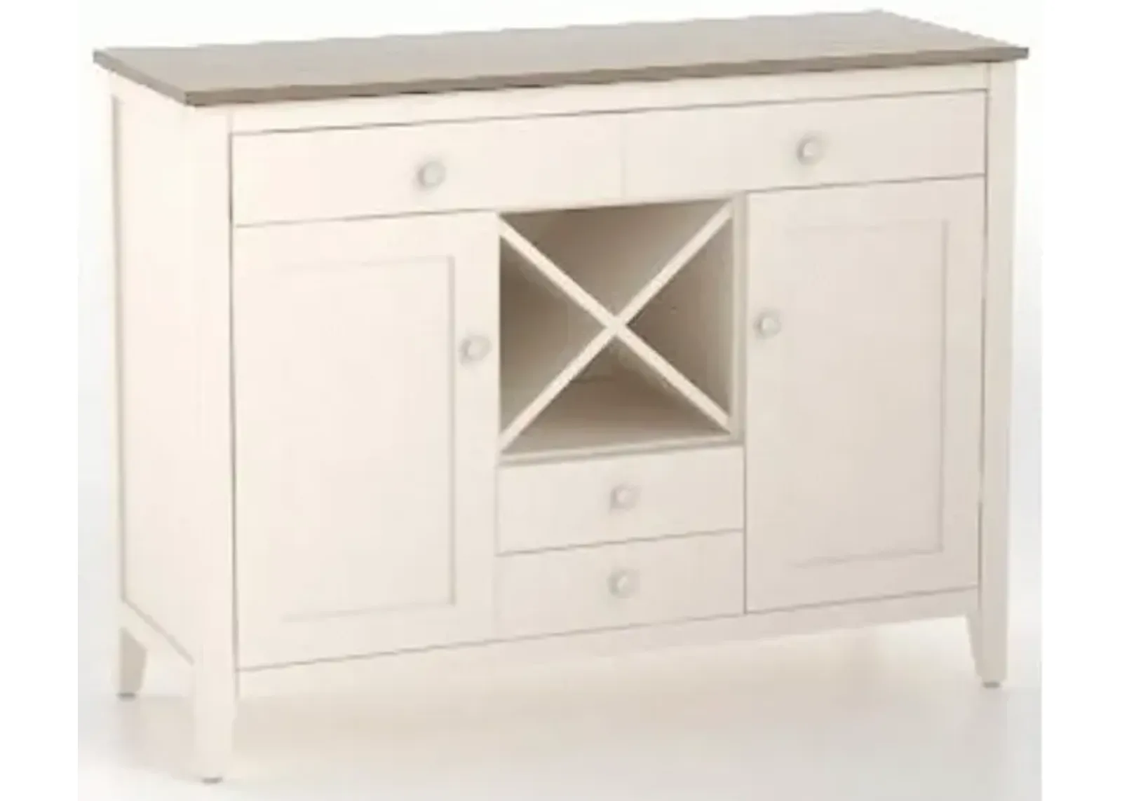 Canadel Gourmet Canvas Buffet with Weathered Gray Washed Top