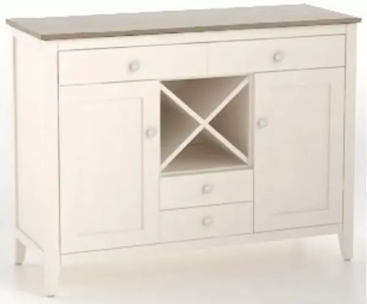 Canadel Gourmet Canvas Buffet with Weathered Gray Washed Top