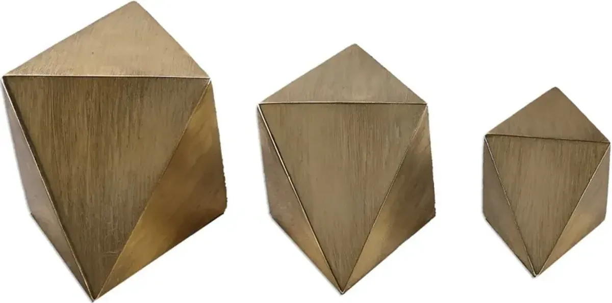 Uttermost Rhombus Antique Champagne Sculptures