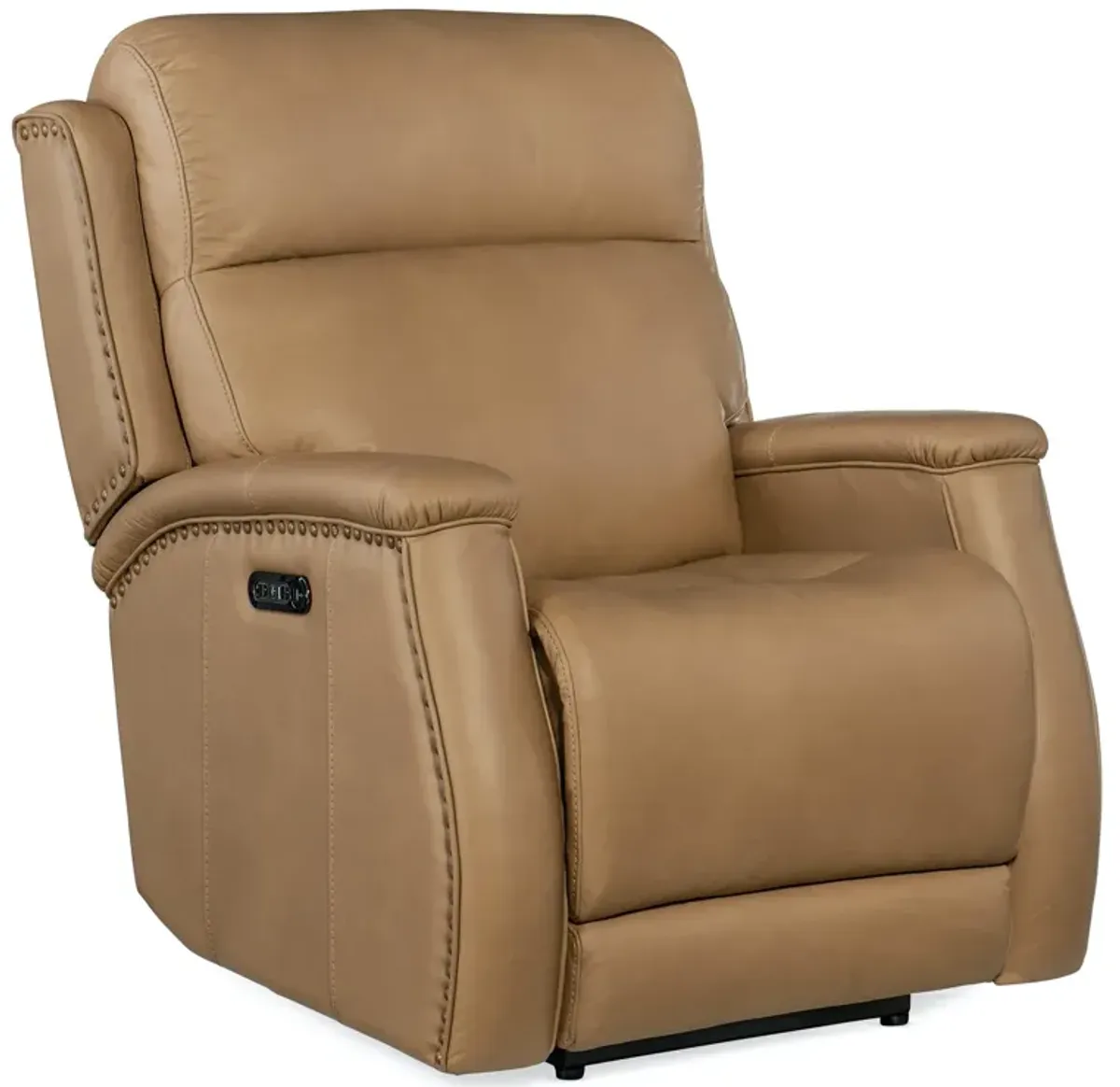 Hooker Furniture Rhea Sahara Sand Zero Gravity Power Leather Recliner with Power Headrest