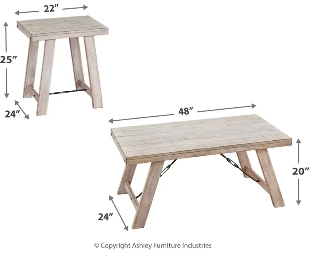 Ashley Carynhurst Table Set Whitewash