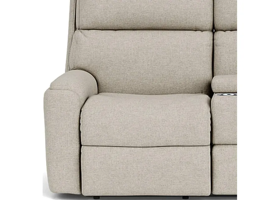 RIO DRIFTWOOD POWER RECLINING LOVESEAT WITH CONSOLE AND POWER HEADRESTS