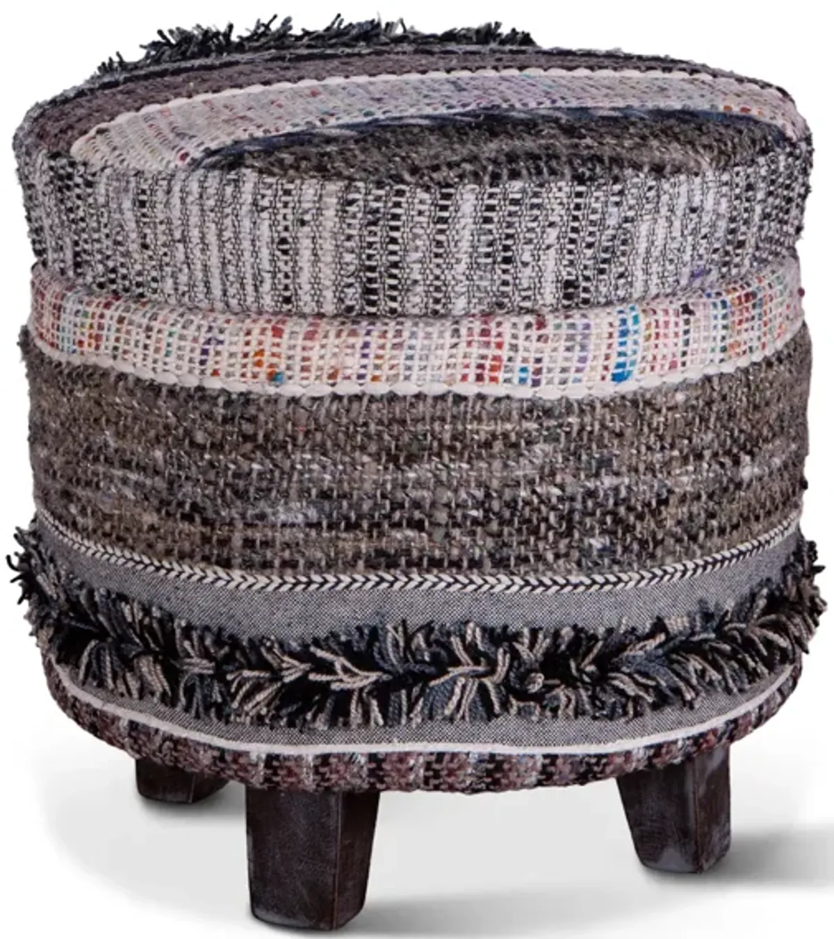 Home Trends Design Marrakech Upholstered Multi-Color Storage Stool