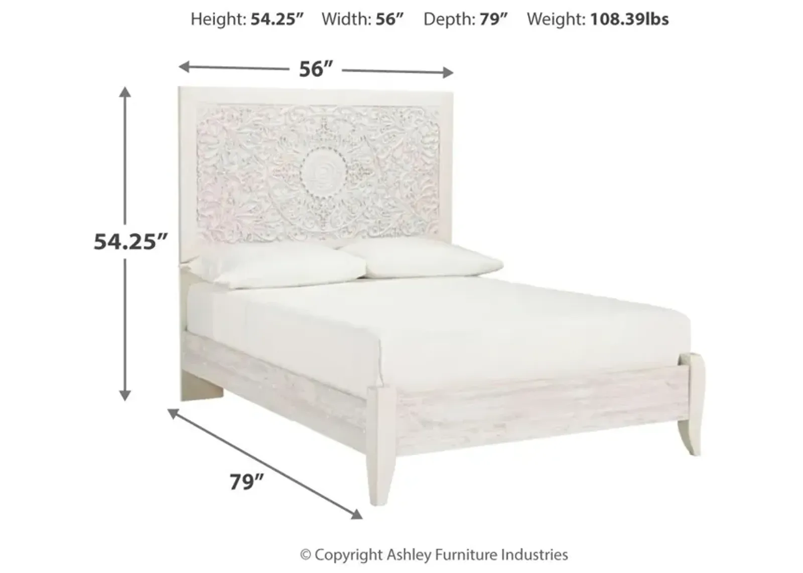 Ashley Paxberry Whitewash Full Panel Bed