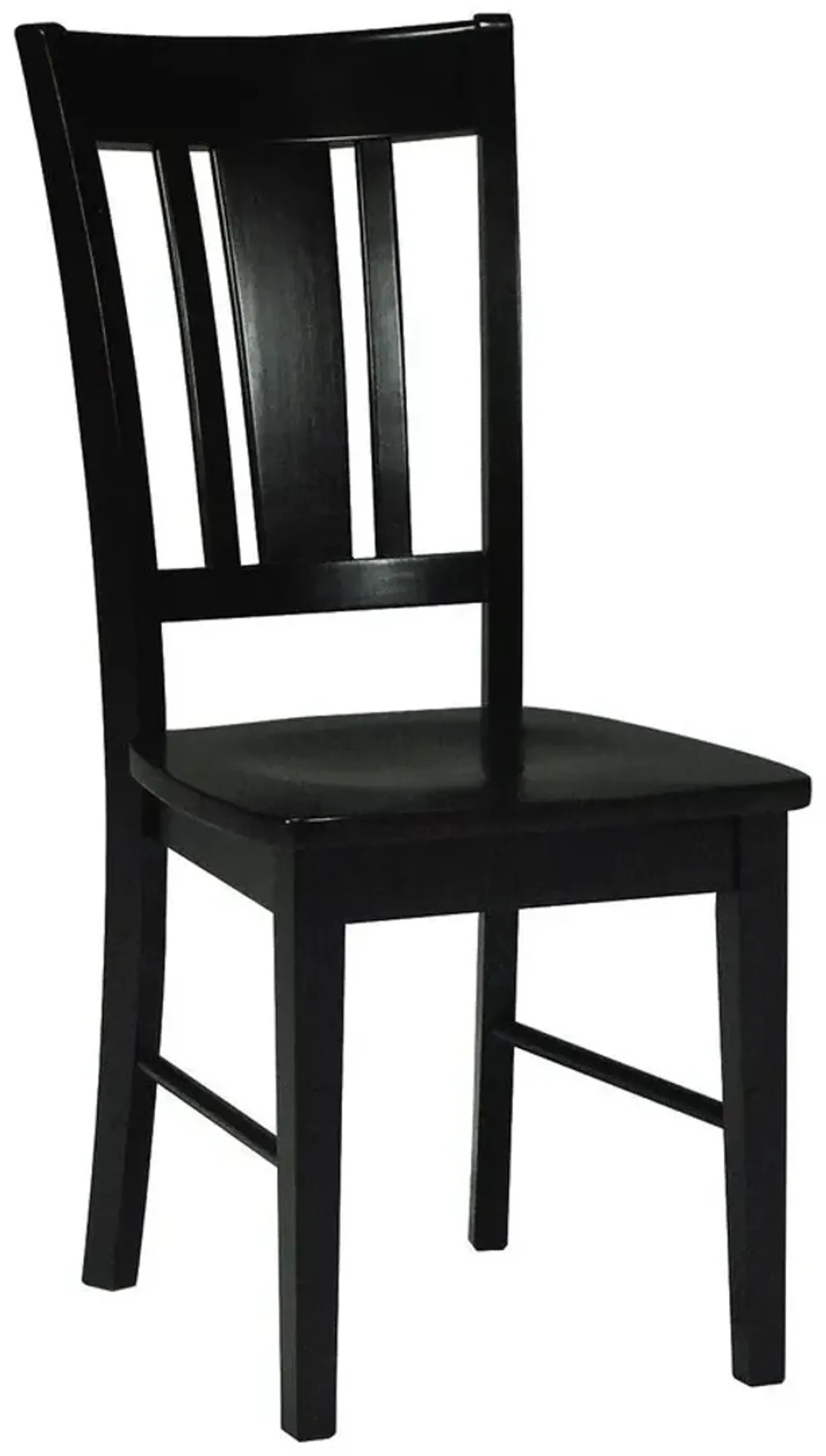 John Thomas Dining Essentials San Remo Wood Dining Chair in Black