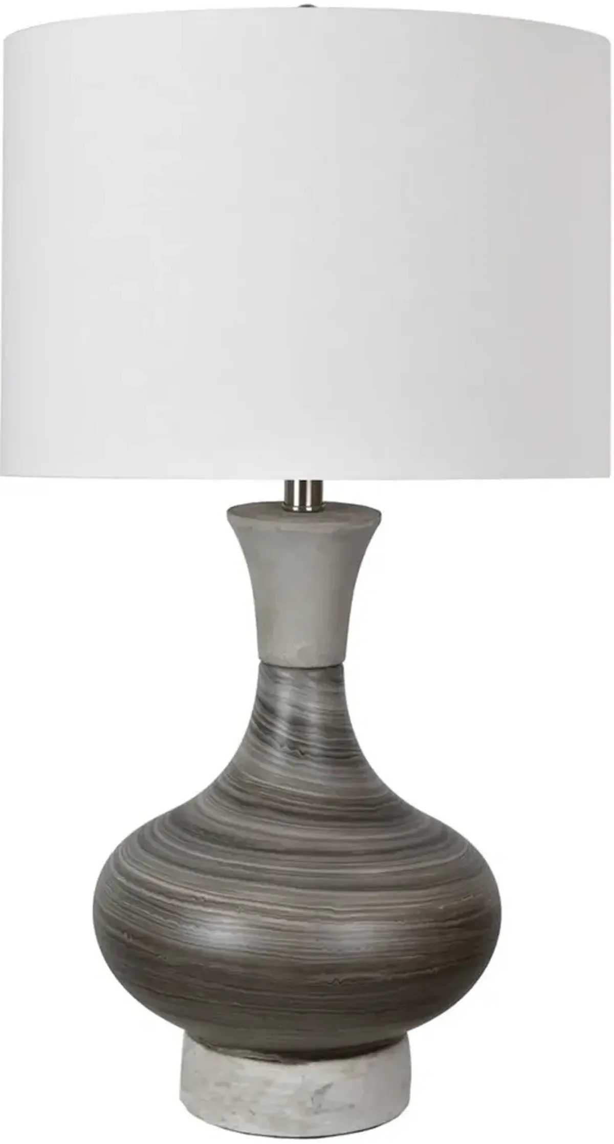 Crestview Watson Gray/White Table Lamp