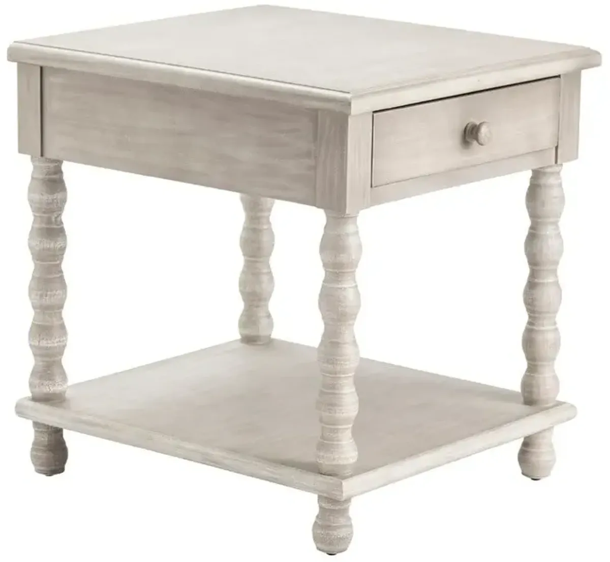 Crestview Pembroke Chalk Grey End Table