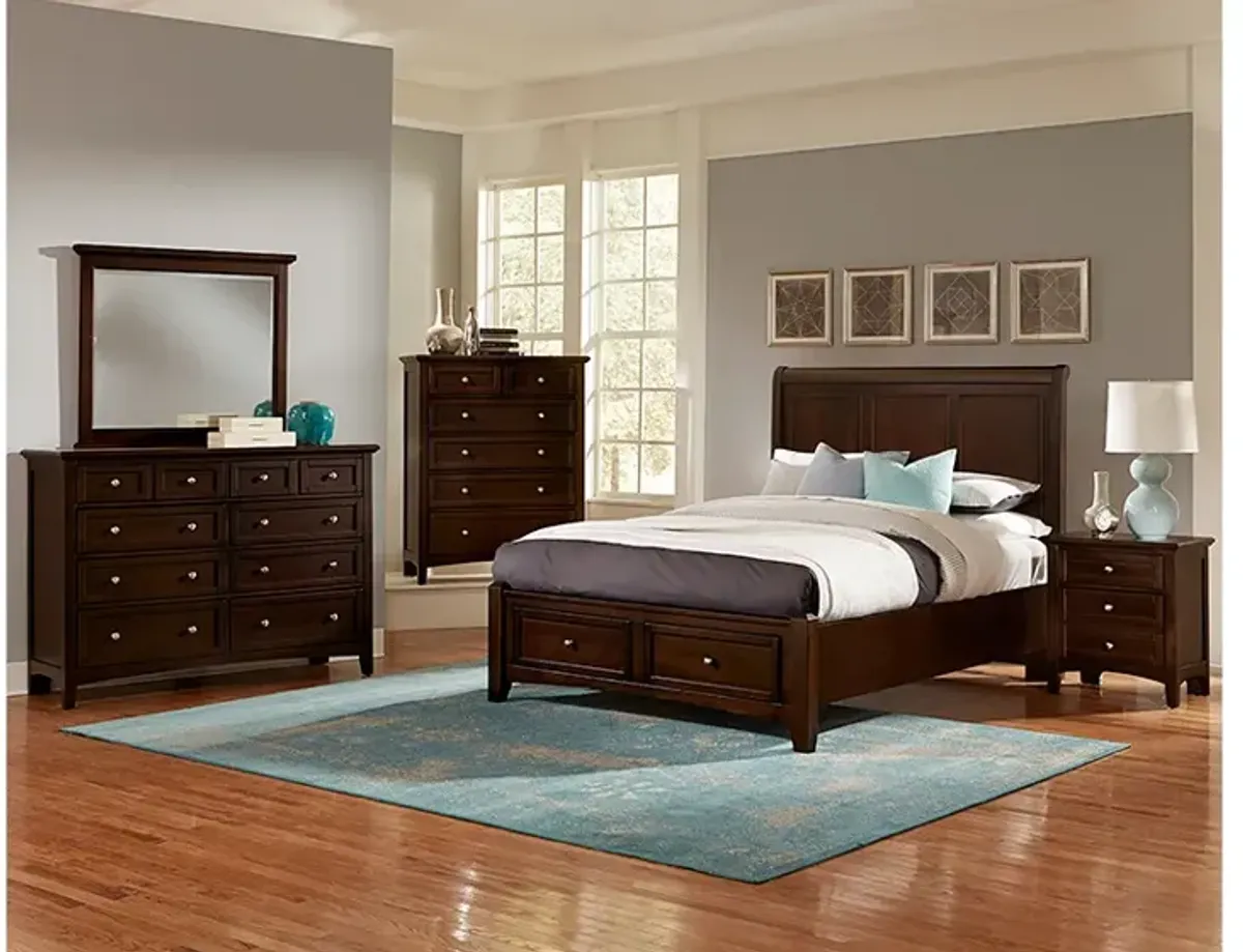 Vaughan-Bassett Bonanza Merlot Triple 8-Drawer Dresser