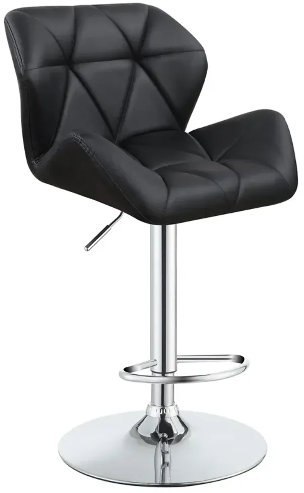 Coaster Berrington Upholstered Adjustable Bar Stool Black