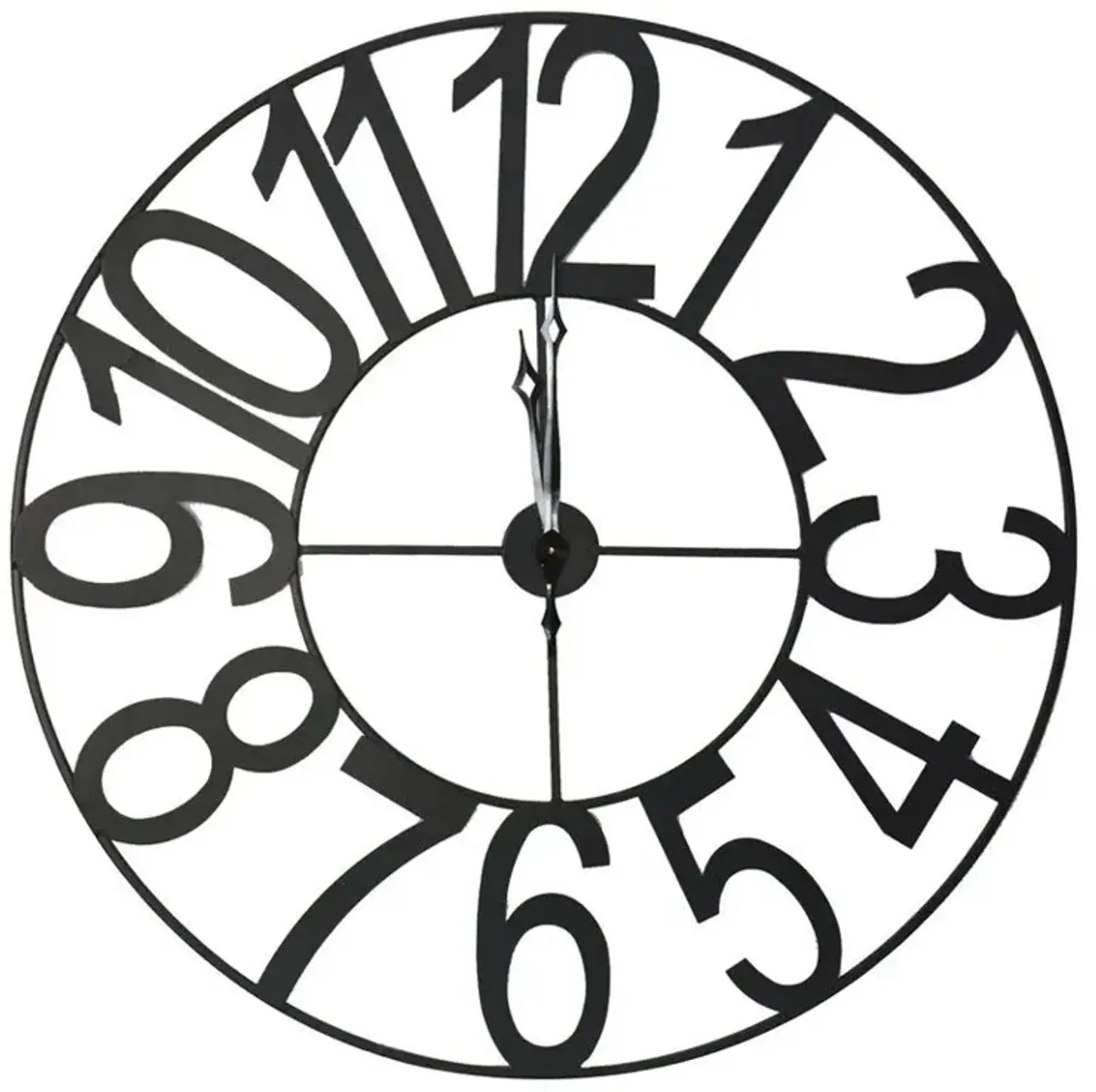 Crestview Space Time Black Wall Clock