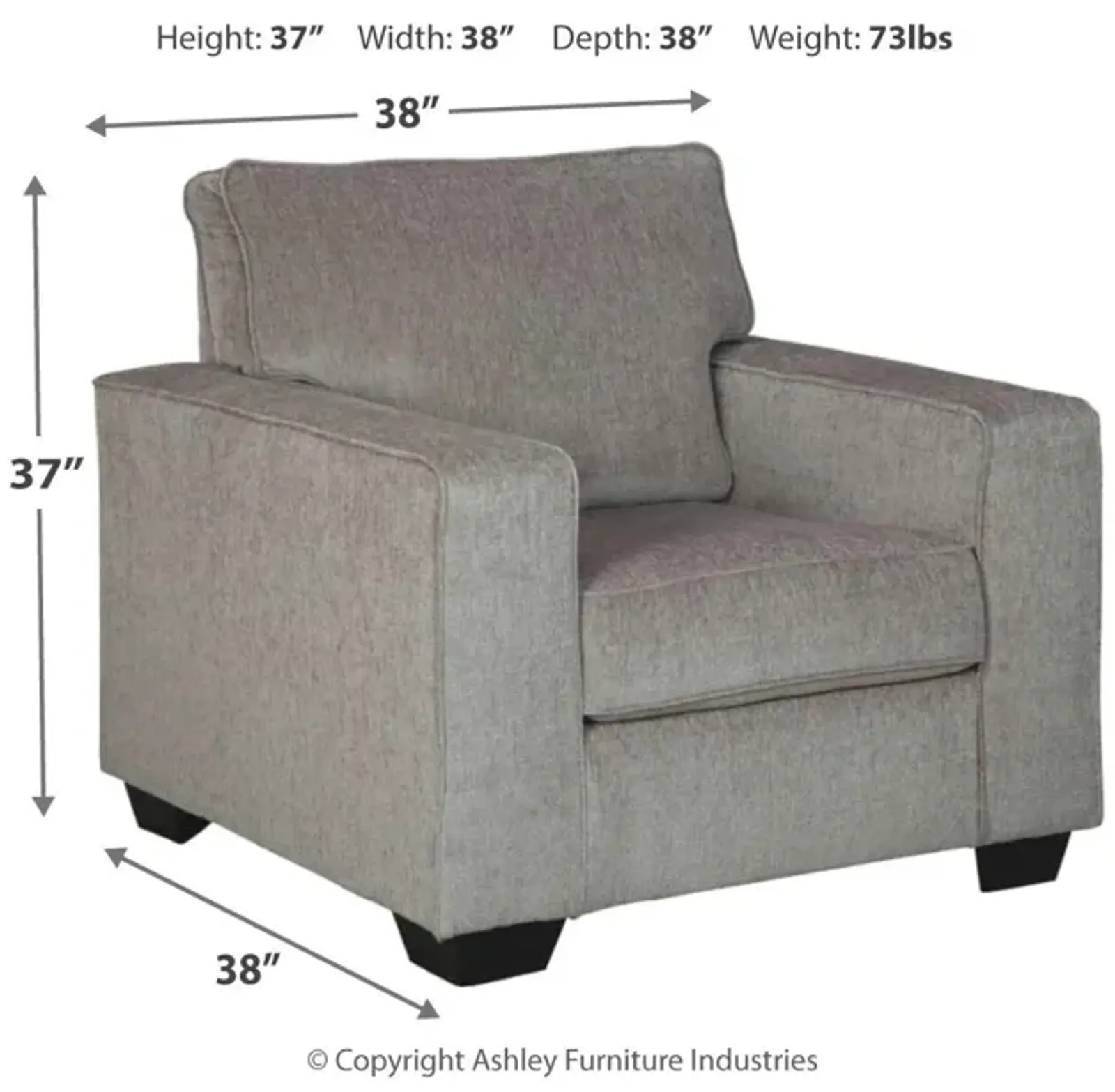 Ashley Alloy Neutral Upholstered Armchair