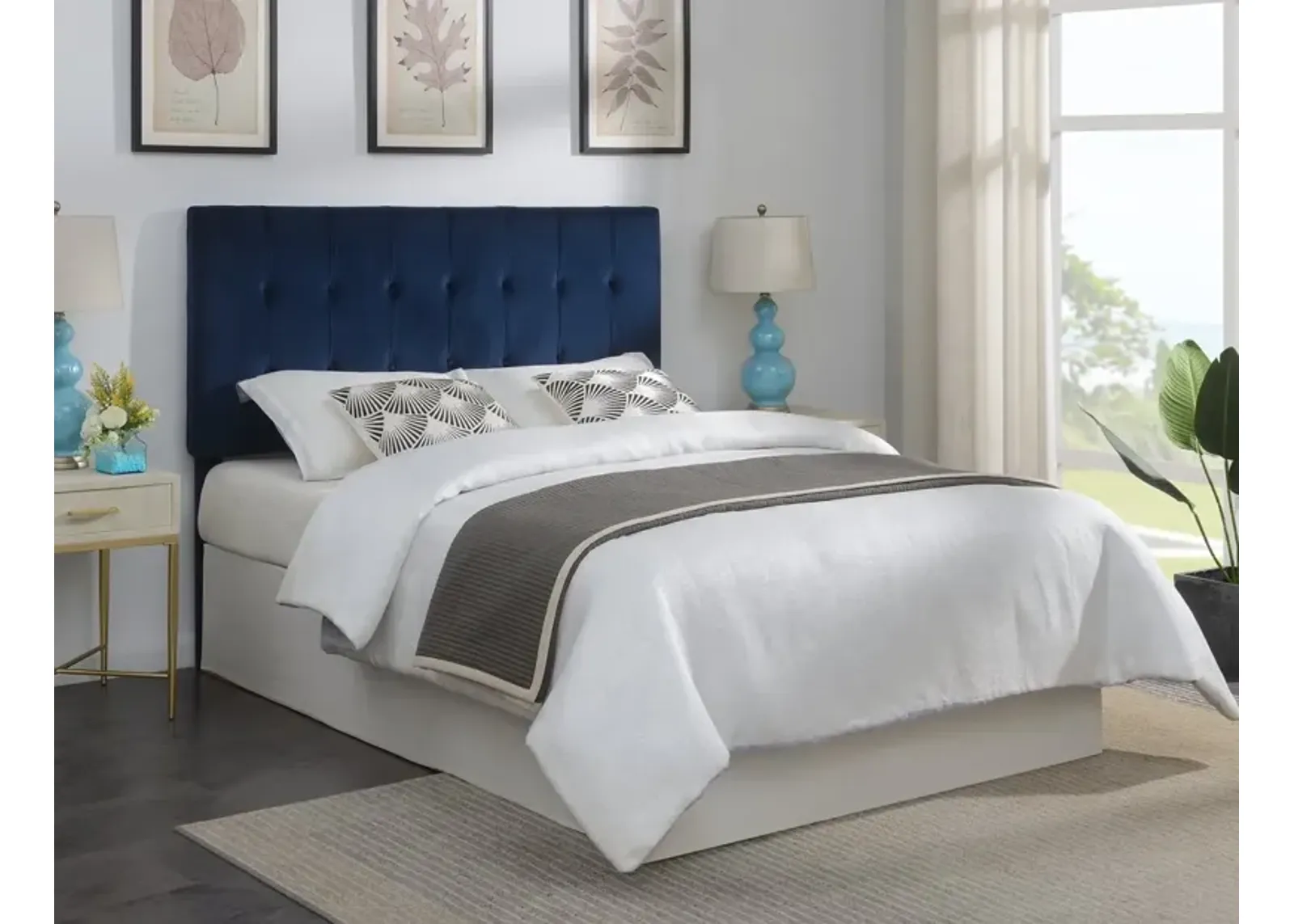 Steve Silver Regina Navy Blue Queen Headboard