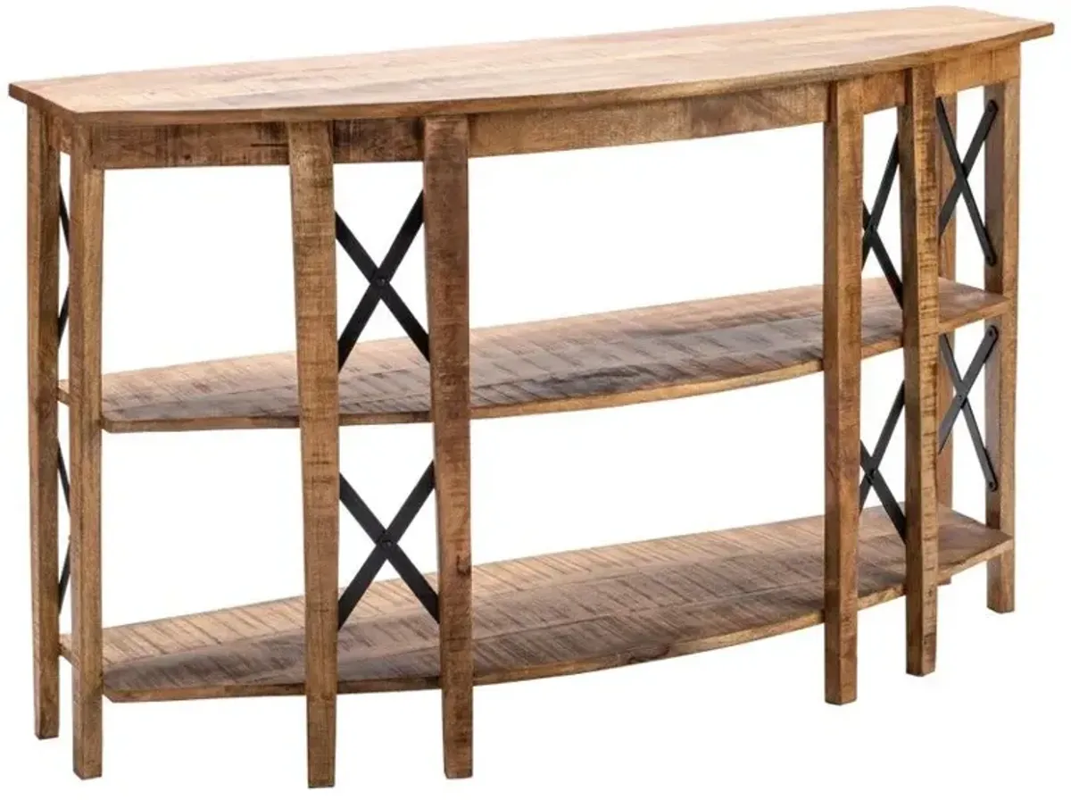 Crestview Sutton Brown Console Table