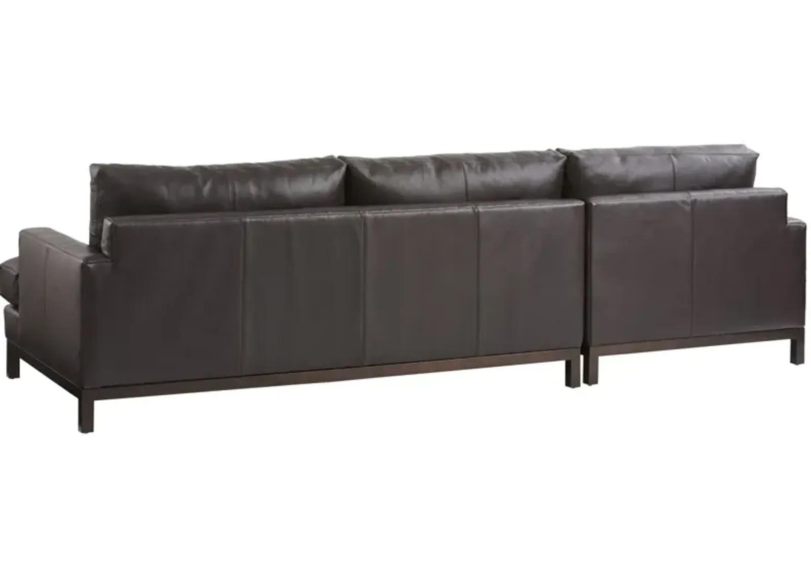 Barclay Butera Upholstery by Barclay Butera Horizon 110 Inch Traditional Leather Left Facing Sectional Brown