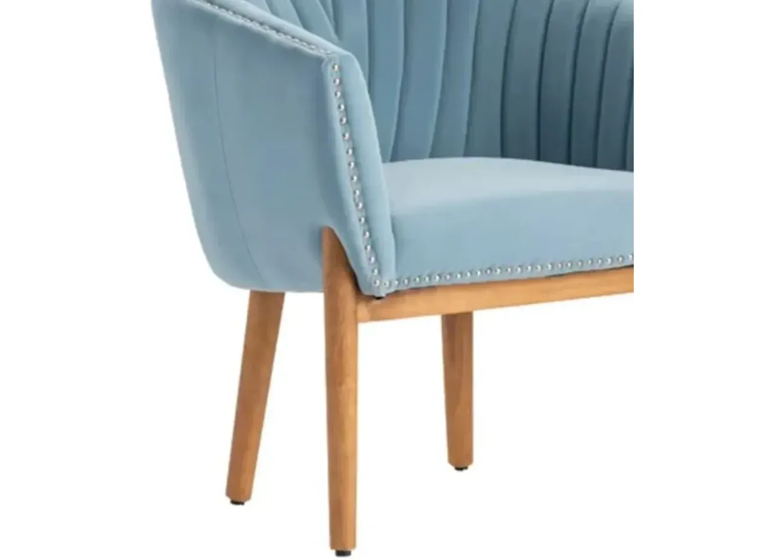 Crestview Fairview Brown/Light Blue Accent Chair