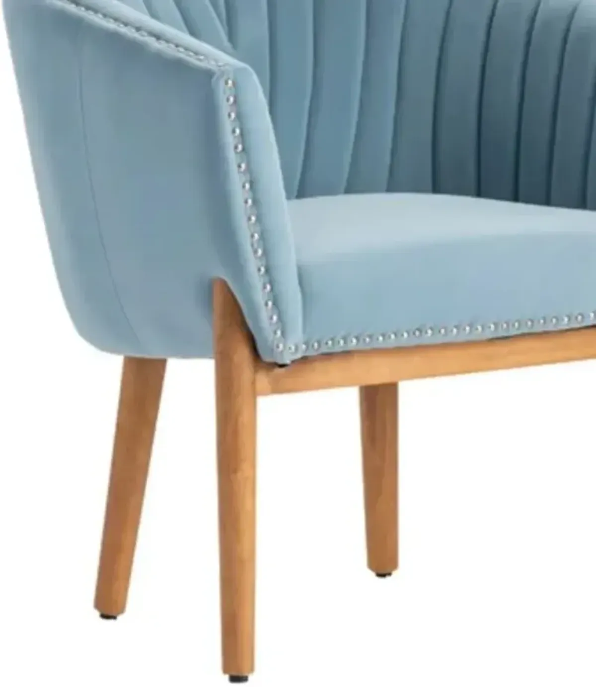 Crestview Fairview Brown/Light Blue Accent Chair