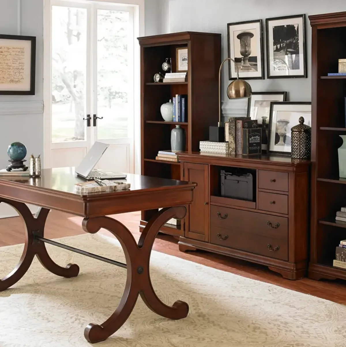 Liberty Furniture Brookview 4-Piece Rustic Cherry Desk Set