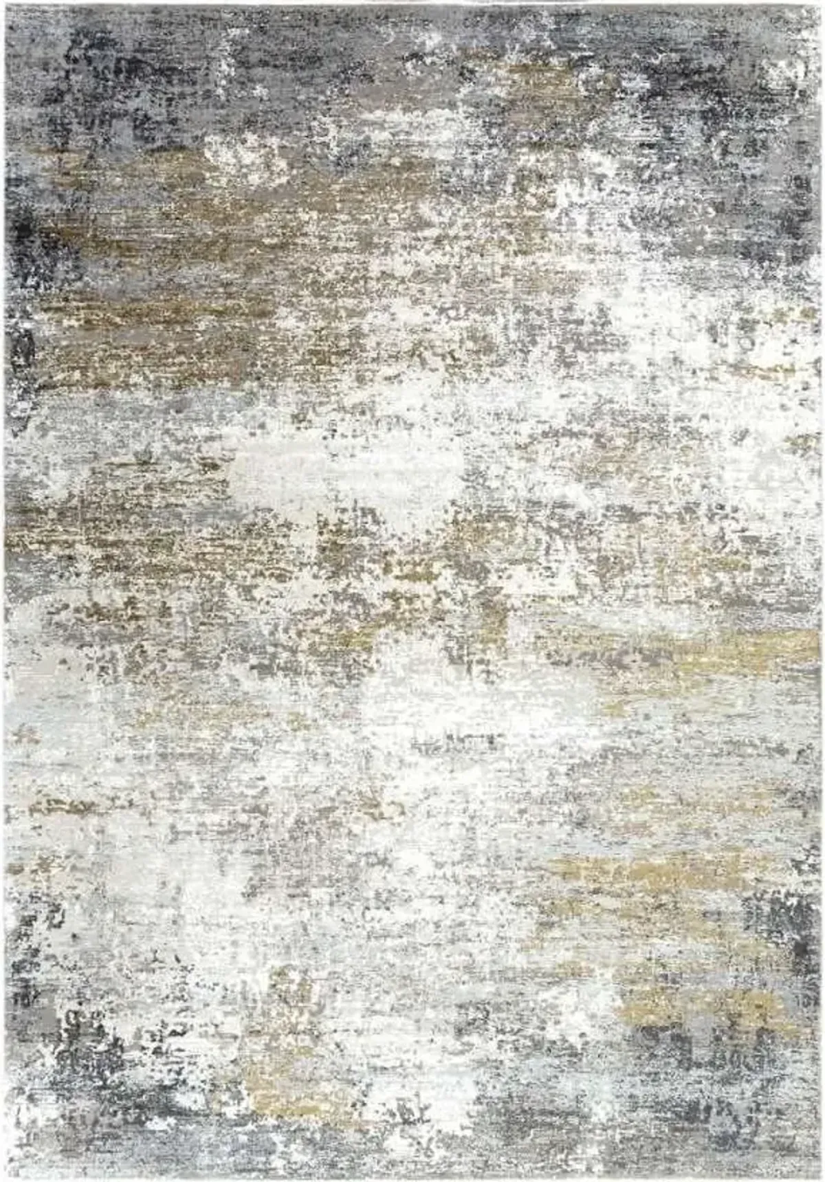 Uttermost Ulen Charcoal/Light Gray/Saffron/White 10 X13 Area Rug