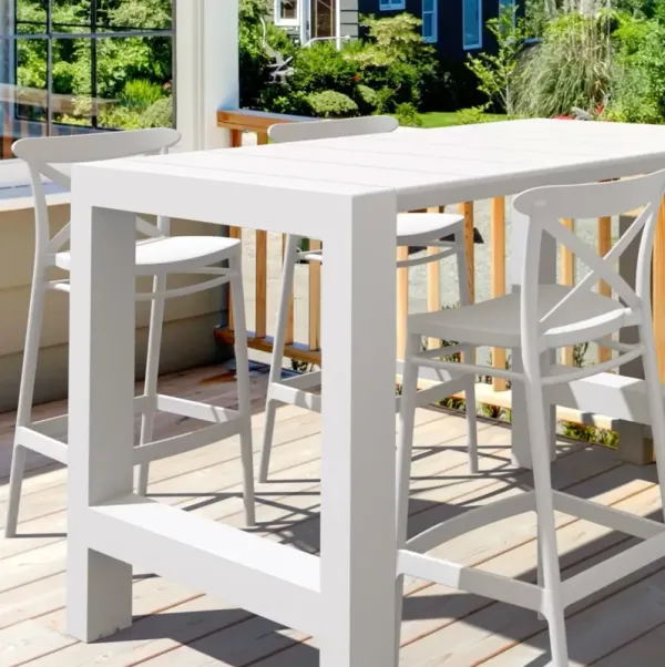 Compamia 5-Piece Vegas Cross Bar Set with Extendable in White