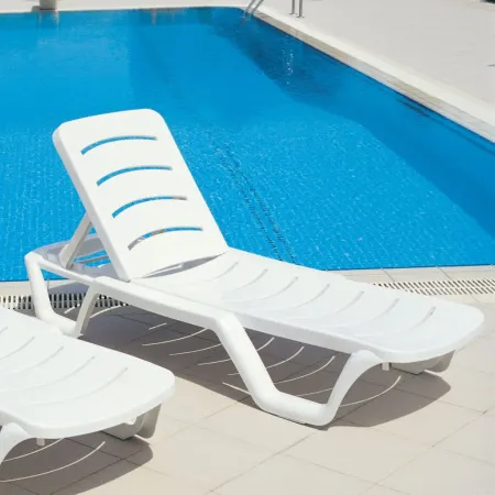 SUNLIGHT POOL CHAISE LOUNGE WHITE