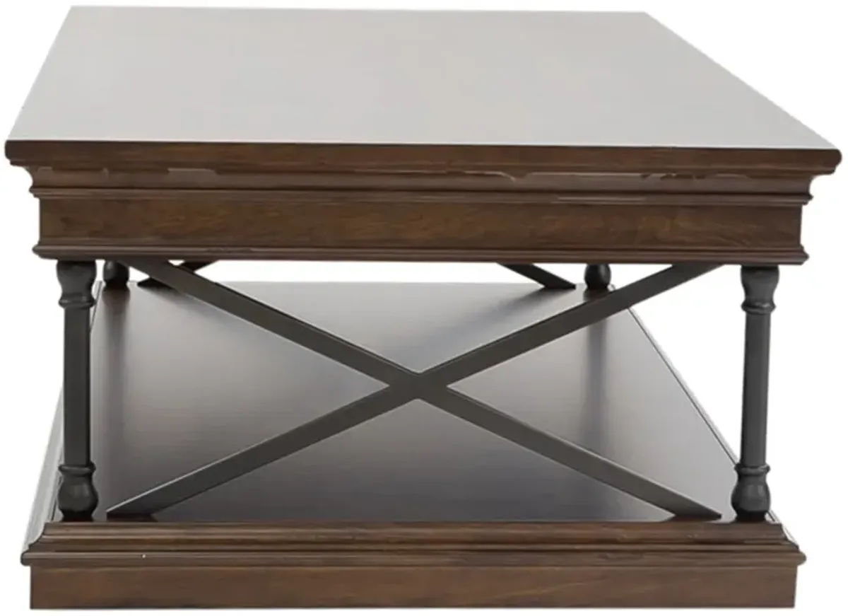 Liberty Furniture Tribeca Cordovan Brown Cocktail Table