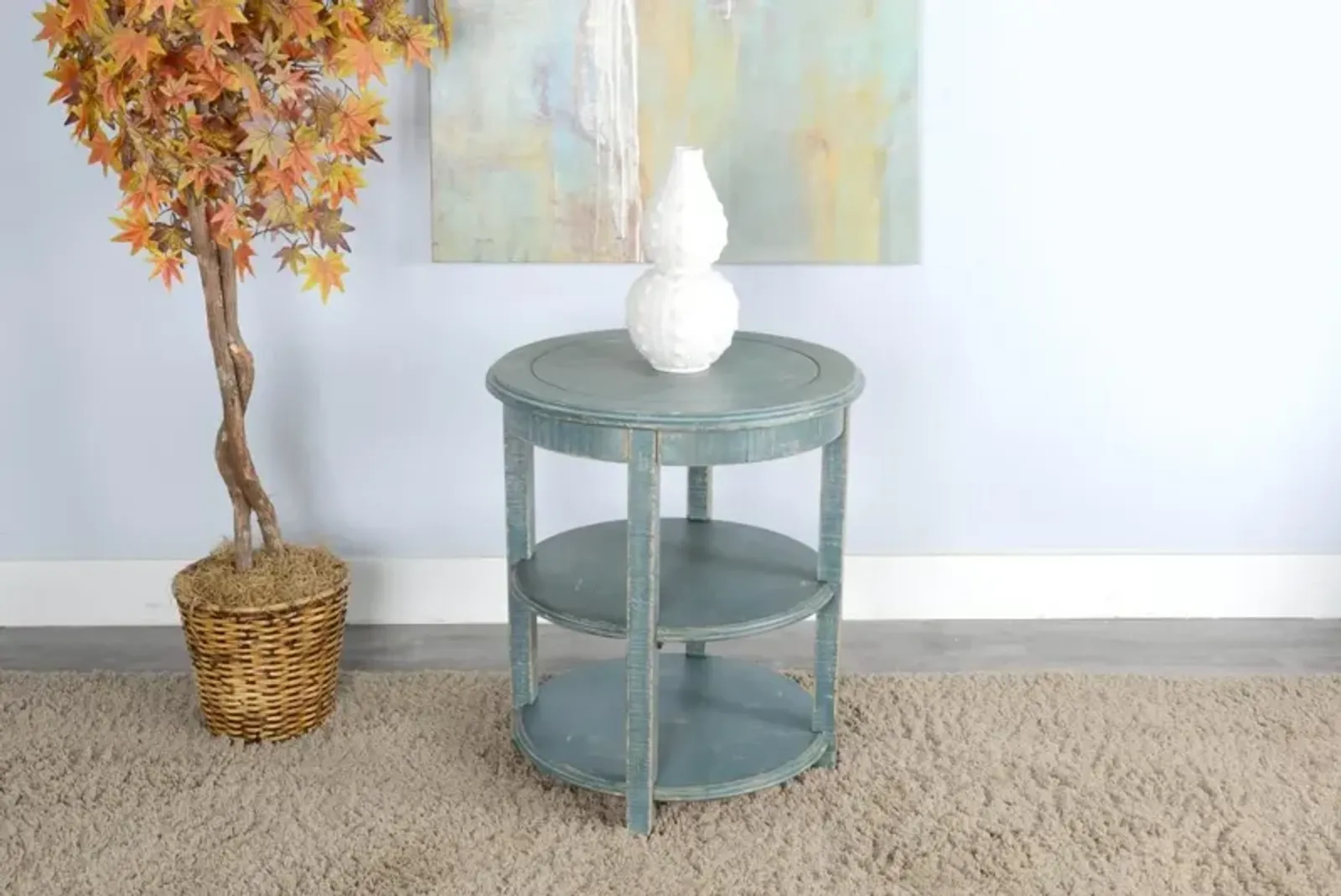 Sunny Designs Marina Sea Grass 27 Inch Side Table