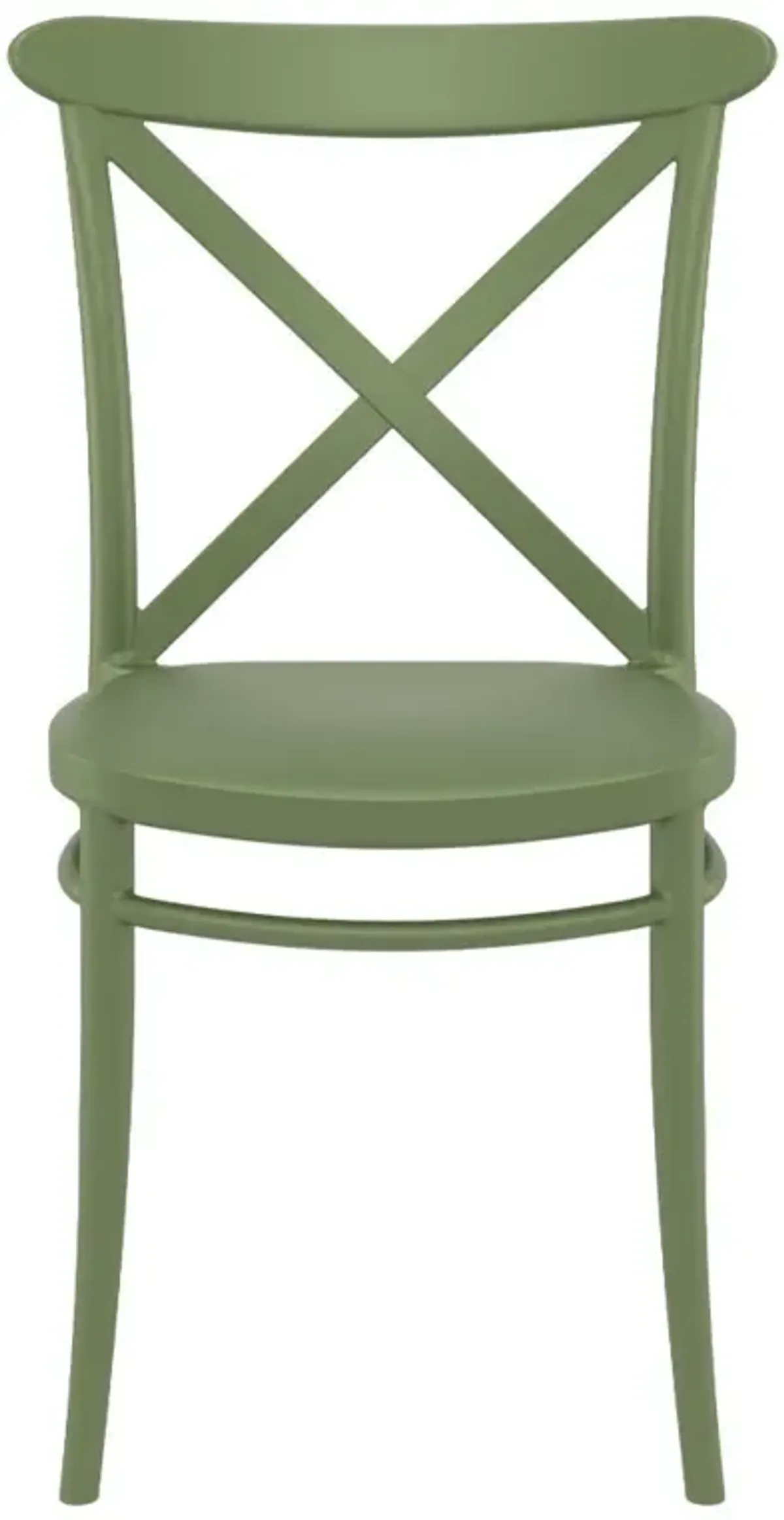 Compamia Cross Resin Outdoor Patio Chair Olive Green