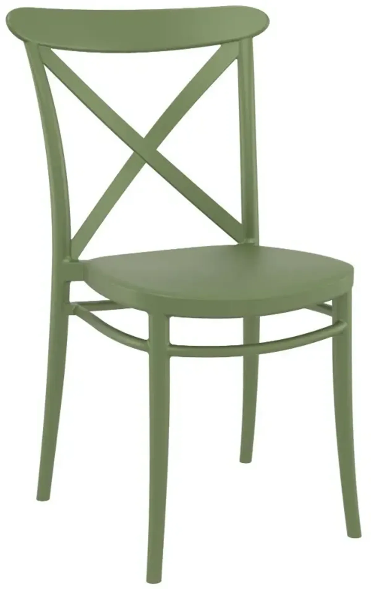 Compamia Cross Resin Outdoor Patio Chair Olive Green