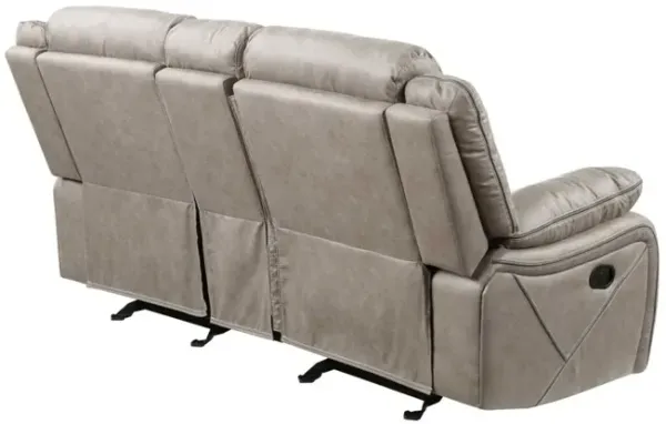 Steve Silver Tyson Gray Glider Manual Reclining Console Loveseat