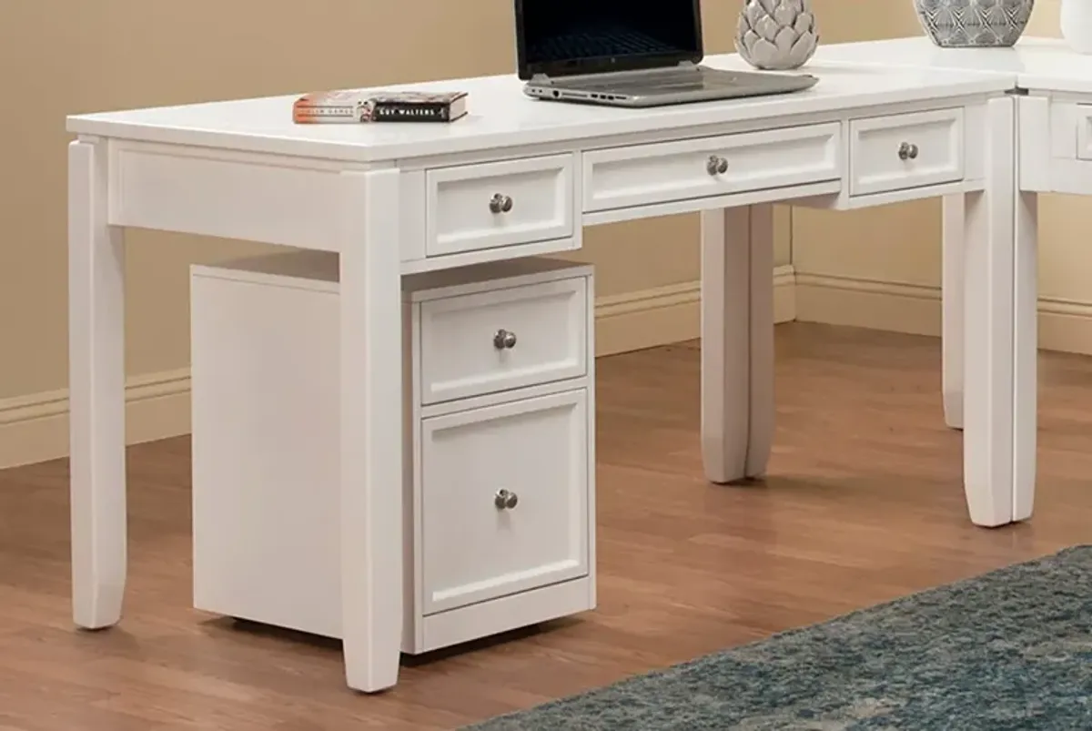 Parker House Boca Collection 57" Writing Desk in Cottage White Color