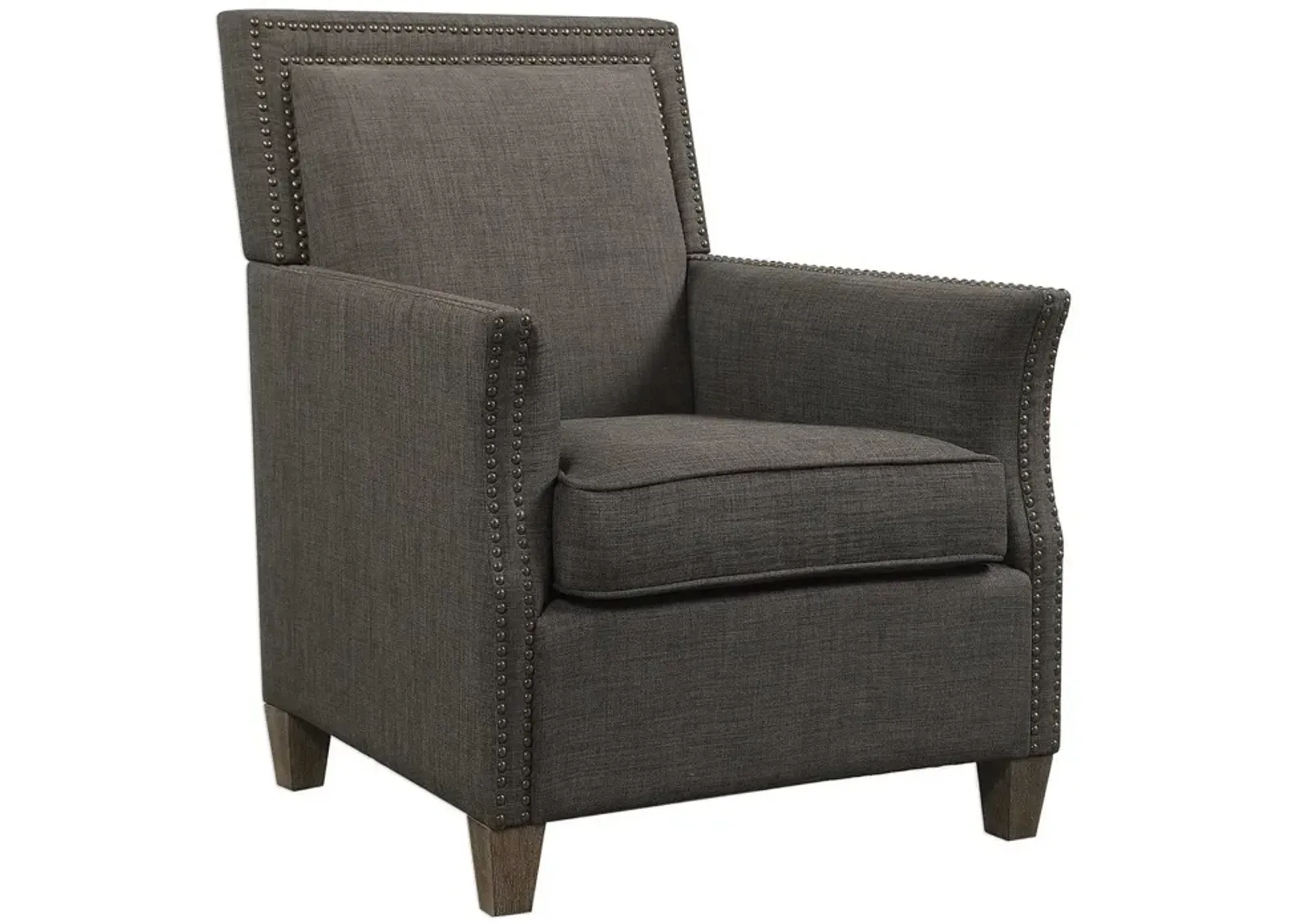 Uttermost Darick Charcoal Arm Chair