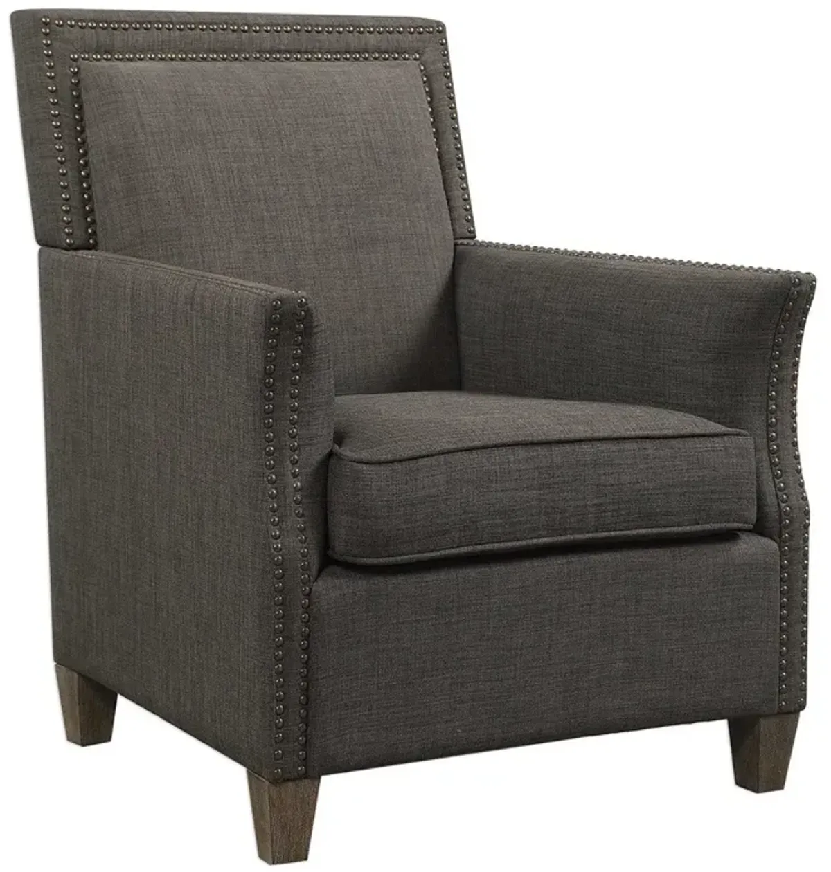 Uttermost Darick Charcoal Arm Chair