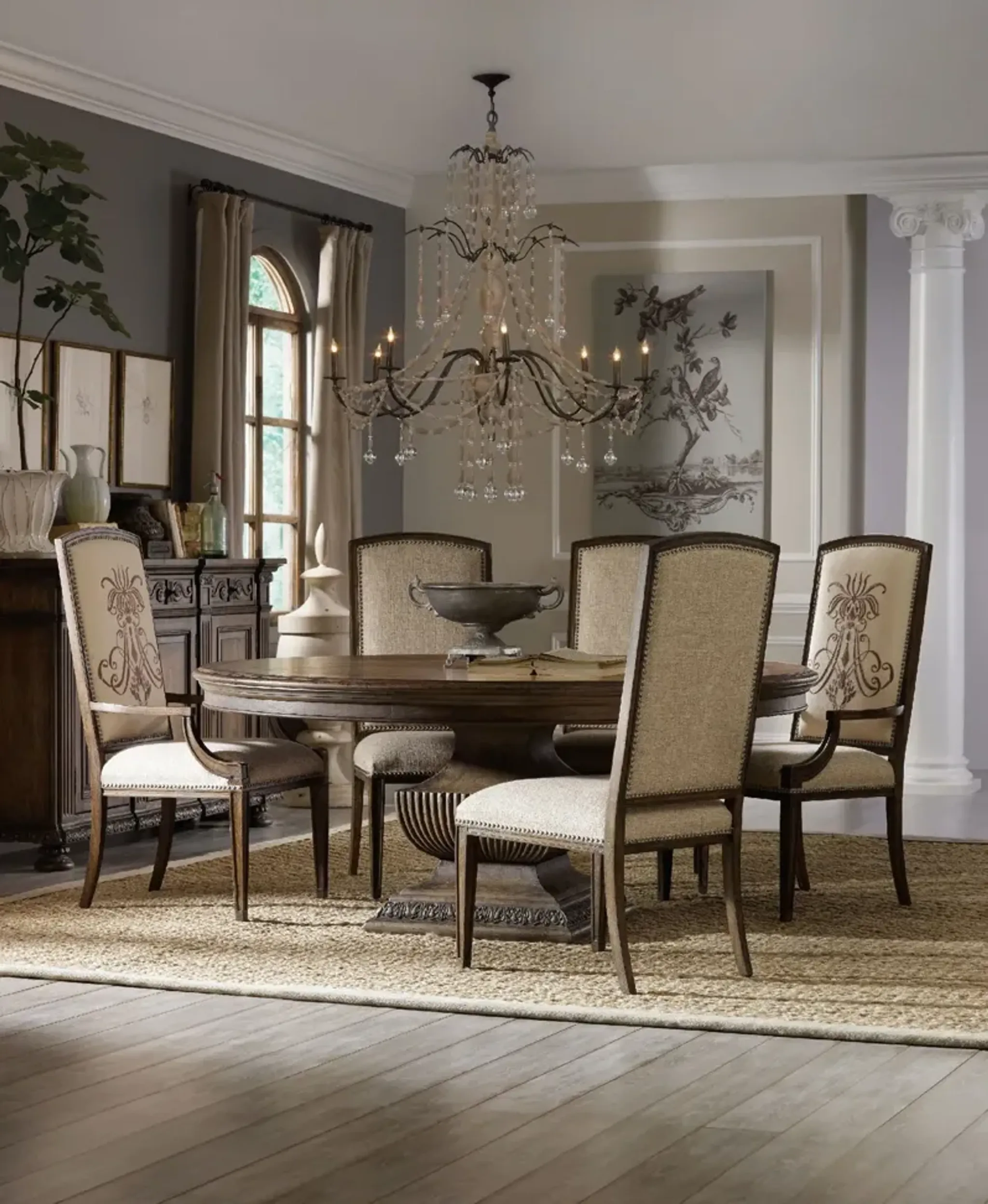 Rhapsody 72 Inch Round Dining Table Hudsons Furniture Mattress ...