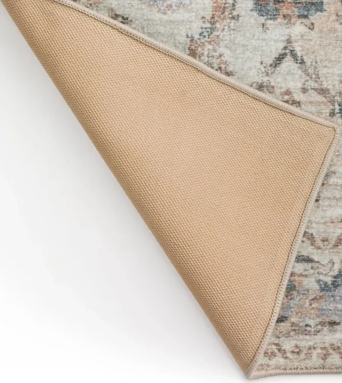 Dalyn Whispering Elegance Soft Taupe & Vintage Blue Floral 5'X8' Area Rug