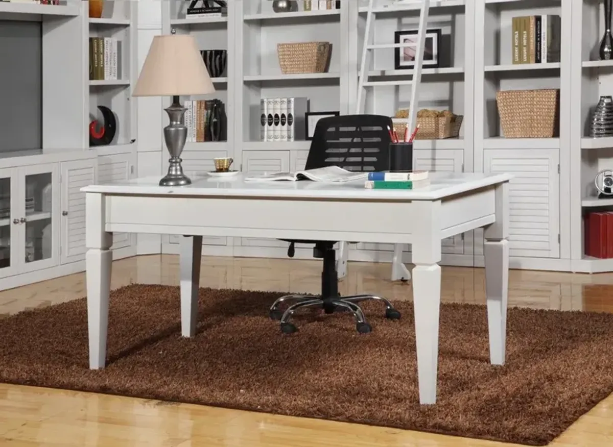 Parker House Boca Collection 60 Inch Writing Desk Cottage White