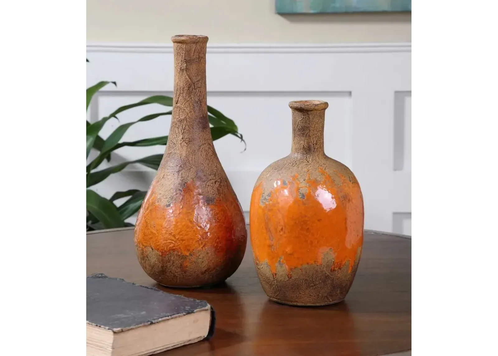 Uttermost Kadam Rust Brown Vases