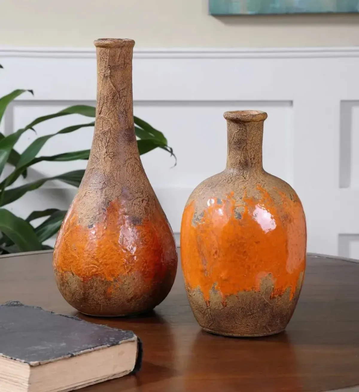 Uttermost Kadam Rust Brown Vases