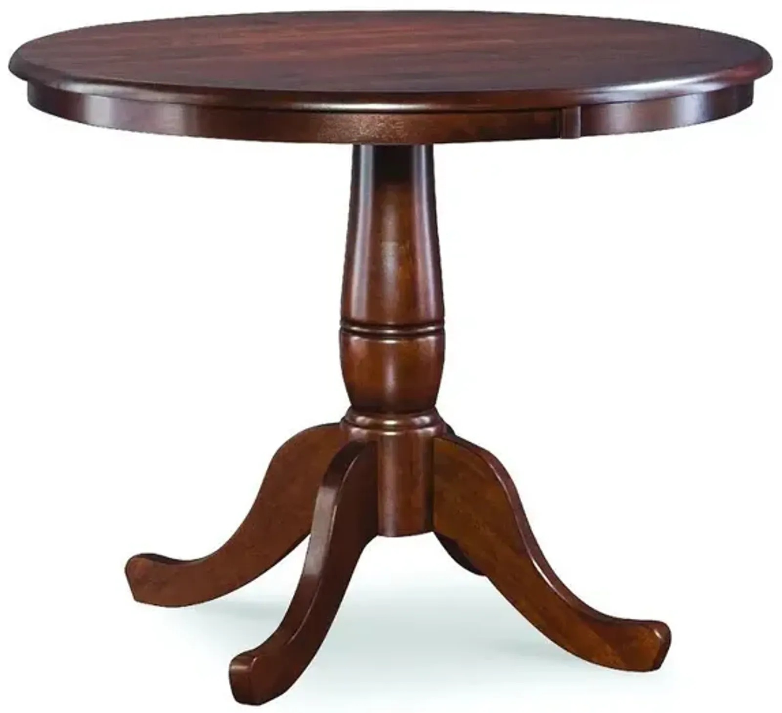 John Thomas Dining Essentials 36 Inch Round Table Top & 30 Inch Traditional Pedestal Base in Espresso