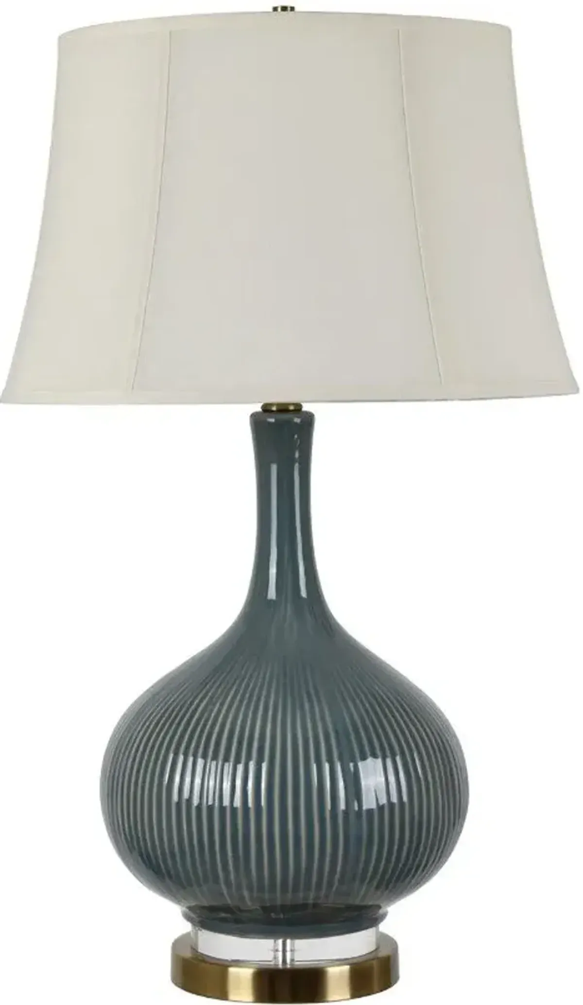 Crestview Sawyer Blue-Green/Gold/Off-White Ceramic Table Lamp