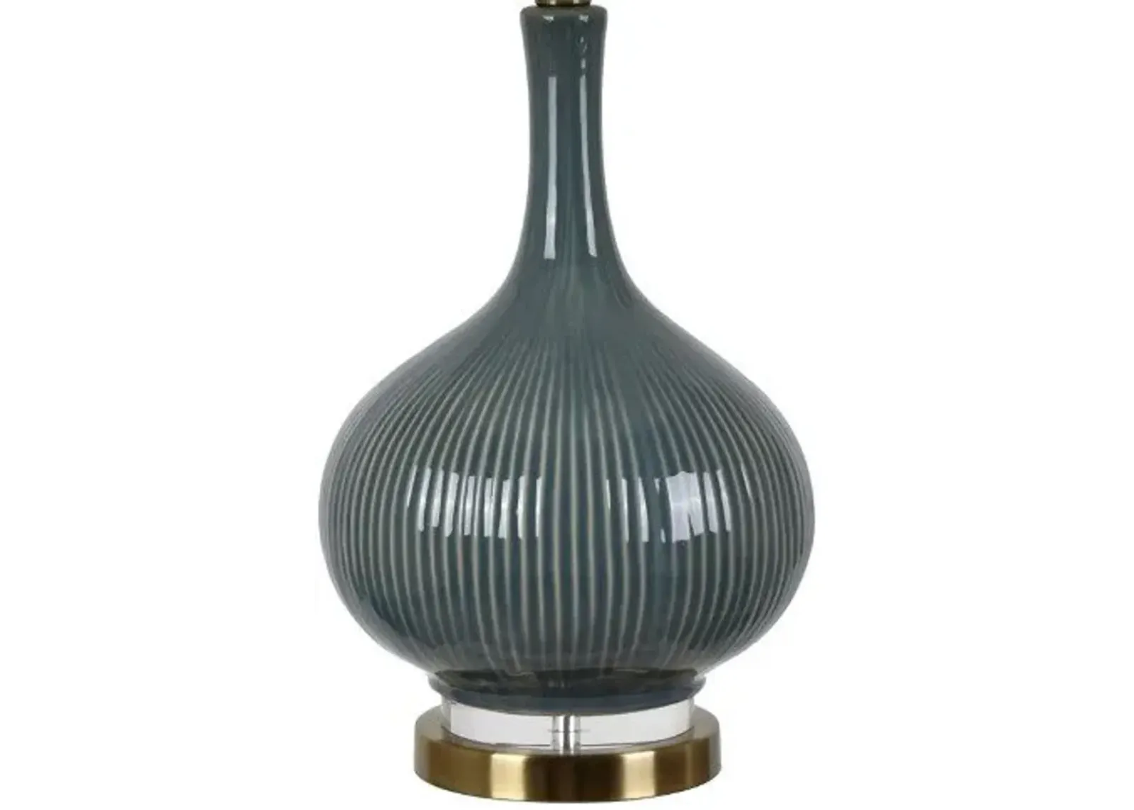 Crestview Sawyer Blue-Green/Gold/Off-White Ceramic Table Lamp