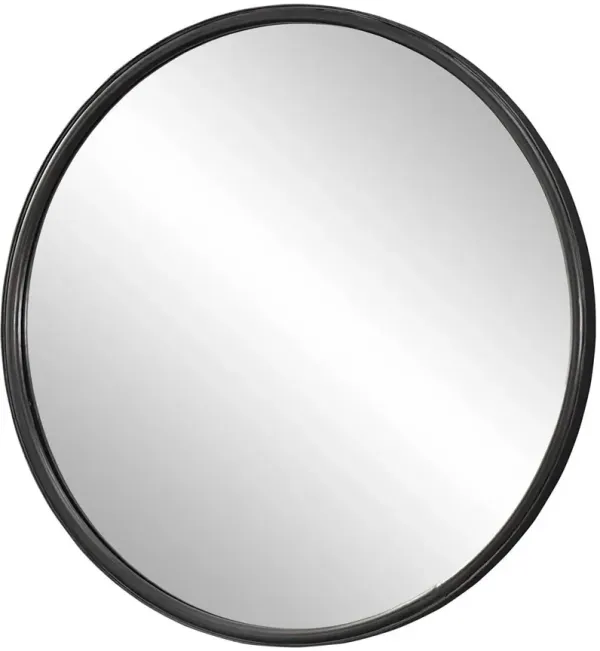 Uttermost Dawsyn Aged Black Round Mirror