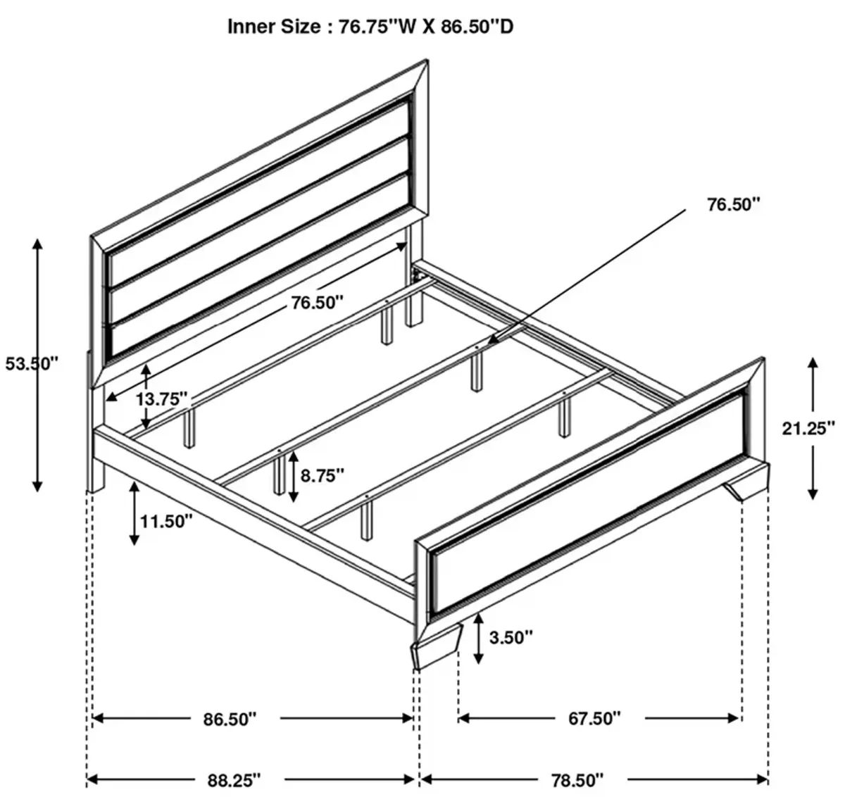 Coaster Kauffman Wood California King Panel Bed Dark Cocoa